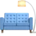 Couch and Lamp