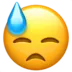 Downcast Face With Sweat