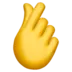 Hand With Index Finger And Thumb Crossed