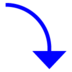 Right Arrow Curving Down