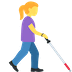 woman-with-white-cane-facing-right Emoji discord