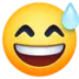 Grinning Face With Sweat