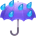 Umbrella With Rain Drops