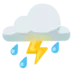 Cloud With Lightning and Rain