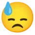 Downcast Face With Sweat