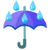 Umbrella With Rain Drops