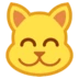 Grinning Cat With Smiling Eyes