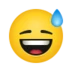Grinning Face With Sweat