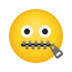 Zipper-Mouth Face