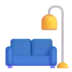 Couch and Lamp
