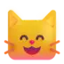 Grinning Cat With Smiling Eyes