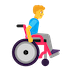 man-in-manual-wheelchair-facing-right Emoji microsoft