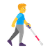 man-with-white-cane-facing-right Emoji microsoft