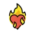 Heart on fire