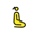 woman-kneeling-facing-right Emoji openmoji