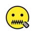 Zipper-Mouth Face