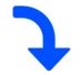 Right Arrow Curving Down