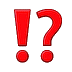 ⁉️ Восклицательный и вопросительный знаки красного цвета