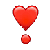 ❣️ Красное сердце в виде восклицательного знака