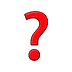 ❓ Вопросительный знак красного цвета