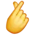 Hand With Index Finger And Thumb Crossed