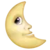 Last Quarter Moon Face