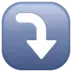 Right Arrow Curving Down