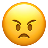 angry-face Emoji apple