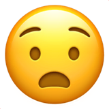 anguished-face Emoji apple