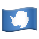 Flagge der Antarktis Emoji auf Apple macOS und iOS iPhones