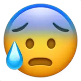 Anxious Face With Sweat Emoji on Apple macOS and iOS iPhones