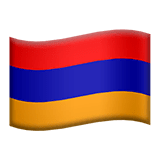 Flagge von Armenien Emoji auf Apple macOS und iOS iPhones