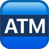 ATM Sign Emoji on Apple macOS and iOS iPhones