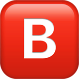 🅱️ B Button (Blood Type) Emoji on Apple macOS and iOS iPhones
