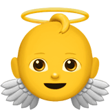 Kleiner Engel Emoji auf Apple macOS und iOS iPhones
