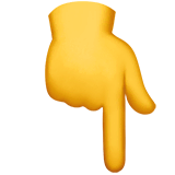 👇 Dorso de una mano con el dedo índice señalando hacia abajo Emoji — Significado, copiar y pegar, combinaciónes