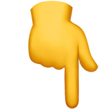 backhand-index-pointing-down Emoji apple