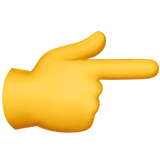 backhand-index-pointing-right Emoji apple