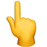 backhand-index-pointing-up Emoji apple