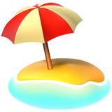beach-with-umbrella Emoji apple