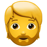 🧔 Бородатый человек Эмодзи на Apple macOS и iOS iPhone