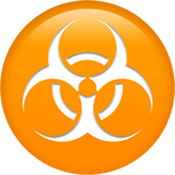 biohazard Emoji apple