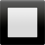 Schwarz umrandetes weißes Quadrat Emoji auf Apple macOS und iOS iPhones