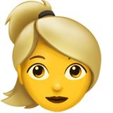 blond-haired-woman Emoji apple