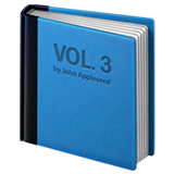 blue-book Emoji apple