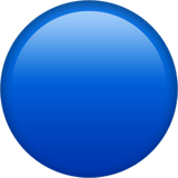 Синий круг Эмодзи на Apple macOS и iOS iPhone