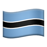 🇧🇼 Bandeira do Botsuana Emoji nos Apple macOS e iOS iPhones