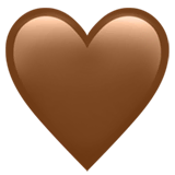 brown-heart Emoji apple