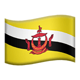 Флаг Брунея Эмодзи на Apple macOS и iOS iPhone