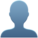bust-in-silhouette Emoji apple